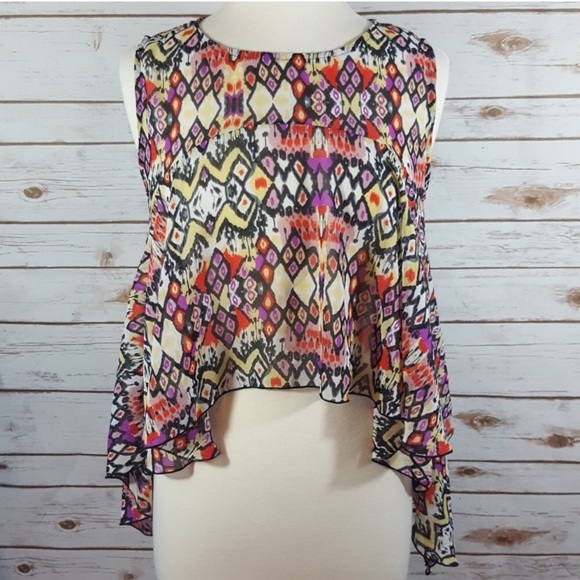 Otis & Maclain | Boho Festival Shark Bite Hem Top - Picture 1 of 6